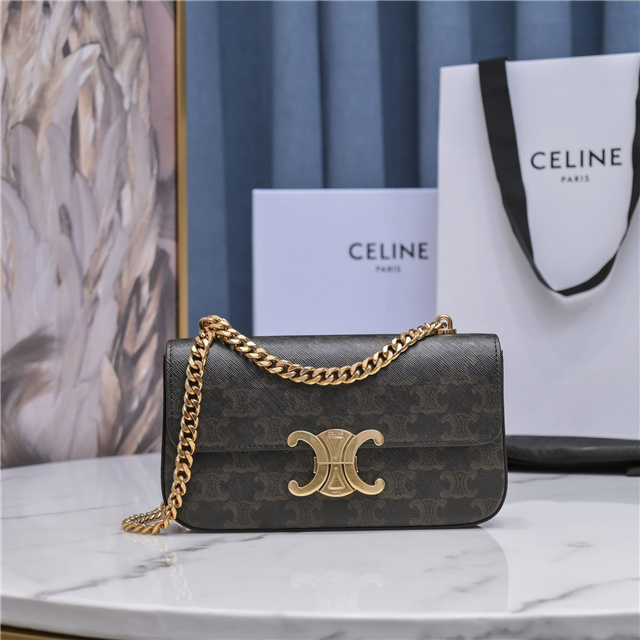 Celine Chain Shoulder Bag Triomphe 197992 Tan-1.jpg