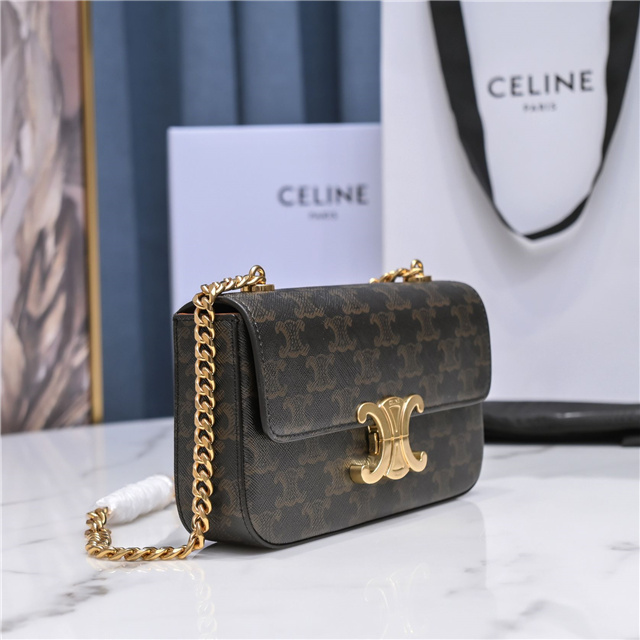 Celine Chain Shoulder Bag Triomphe 197992 Tan-2.jpg