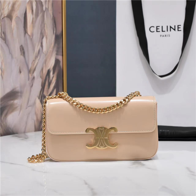 Celine Chain Shoulder Bag Triomphe 197993 Beige-1.jpg