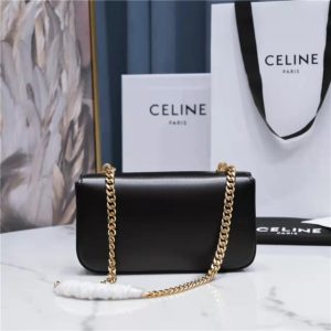 Celine Chain Shoulder Bag Triomphe 197993 Black-3.jpg