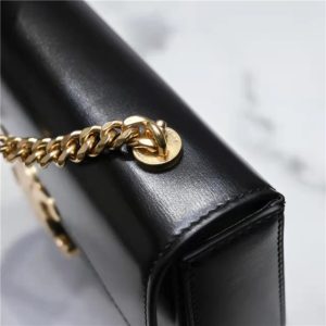 Celine Chain Shoulder Bag Triomphe 197993 Black-5.jpg