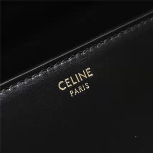 Celine Chain Shoulder Bag Triomphe 197993 Black-7.jpg