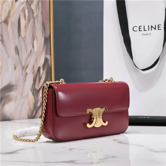 Celine Chain Shoulder Bag Triomphe 197993 Carmin-2.jpg