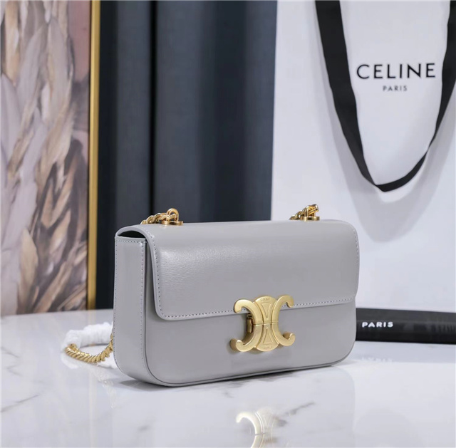 Celine Chain Shoulder Bag Triomphe 197993 Grey-2.jpg