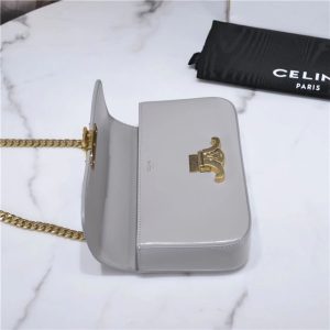 Celine Chain Shoulder Bag Triomphe 197993 Grey-7.jpg