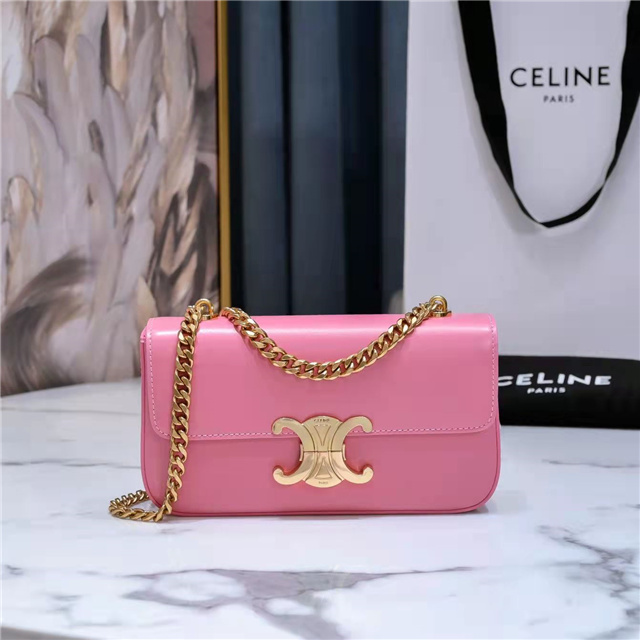 Celine Chain Shoulder Bag Triomphe 197993 Pink-1.jpg