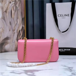 Celine Chain Shoulder Bag Triomphe 197993 Pink-3.jpg