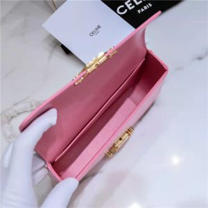 Celine Chain Shoulder Bag Triomphe 197993 Pink-9.jpg