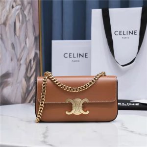 Celine Chain Shoulder Bag Triomphe 197993 Tan-1.jpg