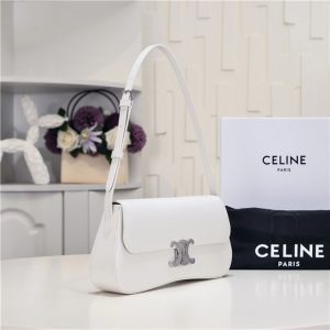 Celine Medium Lola Bag 115533 White-2