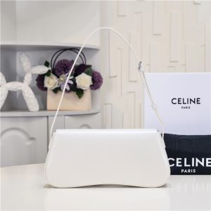 Celine Medium Lola Bag 115533 White-3