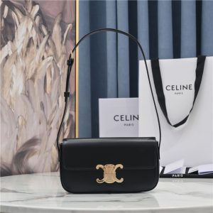 Celine Triomphe Shoulder Bag 194143 Black-1.jpg