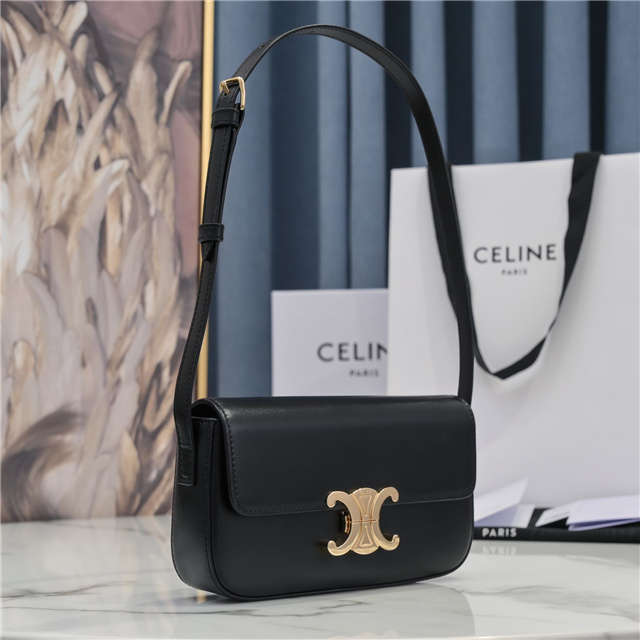 Celine Triomphe Shoulder Bag 194143 Black-2.jpg