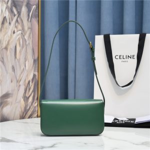 Celine Triomphe Shoulder Bag 194143 Green-3.jpg