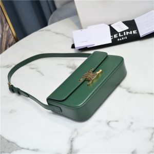 Celine Triomphe Shoulder Bag 194143 Green-4.jpg