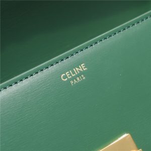 Celine Triomphe Shoulder Bag 194143 Green-7.jpg