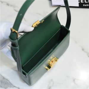 Celine Triomphe Shoulder Bag 194143 Green-9.jpg
