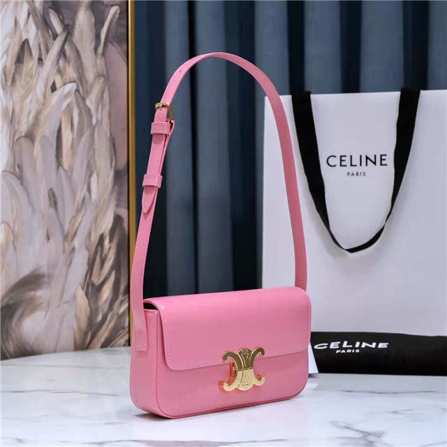 Celine Triomphe Shoulder Bag 194143 Pink-2.jpg