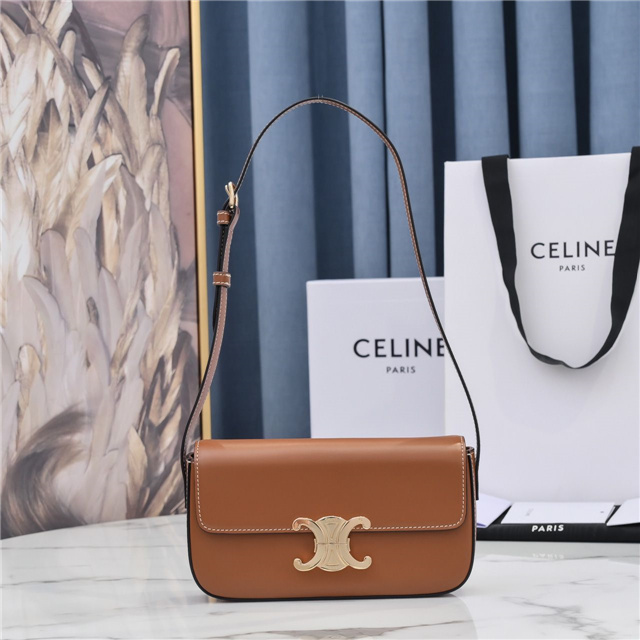 Celine Triomphe Shoulder Bag 194143 Tan-1.jpg