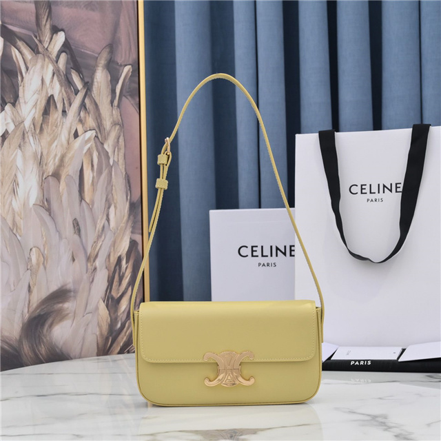 Celine Triomphe Shoulder Bag 194143 Yellow-1.jpg