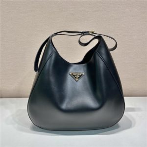 Large Leather Shoulder Bag 1BC181 Black-1.jpg