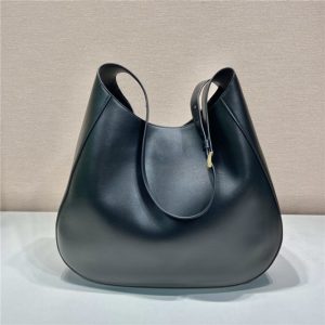 Large Leather Shoulder Bag 1BC181 Black-4.jpg