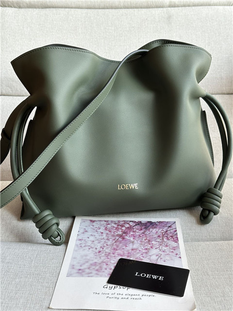 Loewe Flamenco Clutch 11050 Bottle Green-1.jpg