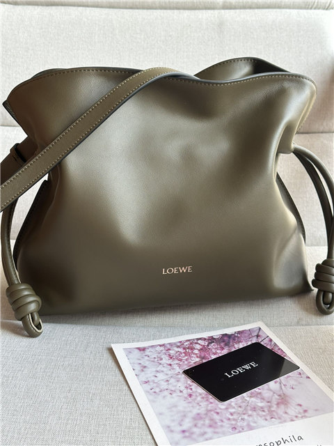 Loewe Flamenco Clutch 11050 Khaki Green-1.jpg