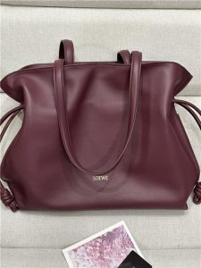 Loewe Large Flamenco Clutch 11049 Burgundy-1.jpg