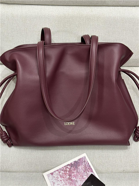 Loewe Large Flamenco Clutch 11049 Burgundy-1.jpg