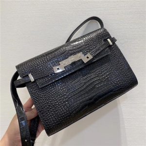 Manhattan Shoulder Bag 579271 Black CrocodileSilver-1.jpg