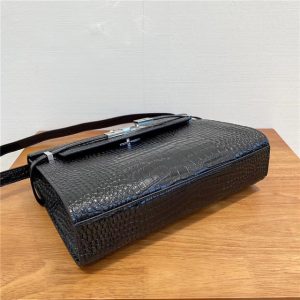 Manhattan Shoulder Bag 579271 Black CrocodileSilver-6.jpg