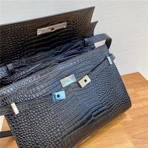 Manhattan Shoulder Bag 579271 Black CrocodileSilver-9.jpg