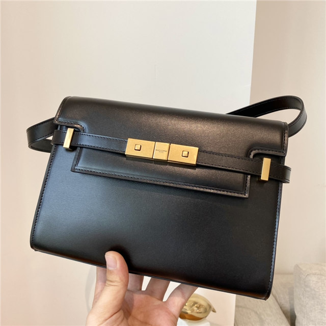 YSL Manhattan Small Shoulder Bag 675626 Black Box
