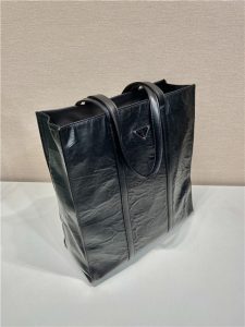 Medium Antiqued Nappa Leather Tote Bag 1BG587 Black-4.jpg