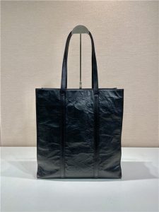 Medium Antiqued Nappa Leather Tote Bag 1BG587 Black-5.jpg
