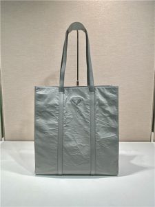 Medium Antiqued Nappa Leather Tote Bag 1BG587 Gray-2.jpg