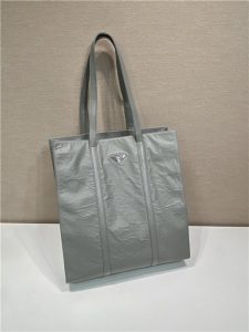 Medium Antiqued Nappa Leather Tote Bag 1BG587 Gray-3.jpg