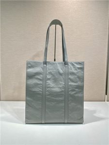Medium Antiqued Nappa Leather Tote Bag 1BG587 Gray-5.jpg