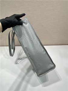 Medium Antiqued Nappa Leather Tote Bag 1BG587 Gray-7.jpg