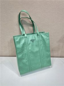 Medium Antiqued Nappa Leather Tote Bag 1BG587 Green-3.jpg