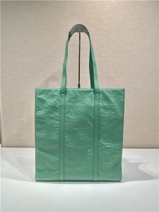 Medium Antiqued Nappa Leather Tote Bag 1BG587 Green-5.jpg