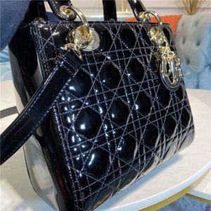 Medium Lady Dior Bag M0565 Black Patent-6.jpg