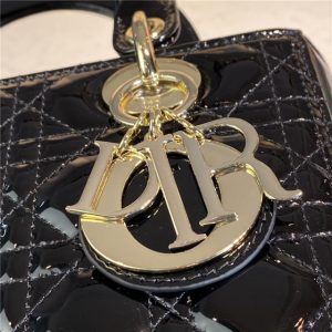 Medium Lady Dior Bag M0565 Black Patent-7.jpg