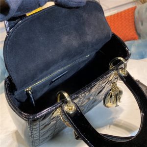 Medium Lady Dior Bag M0565 Black Patent-8.jpg