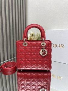Medium Lady Dior Bag M0565 Red Lambskin-1.jpg