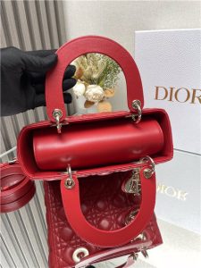 Medium Lady Dior Bag M0565 Red Lambskin-7.jpg