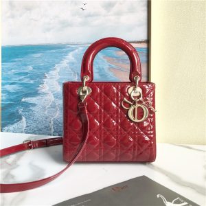 Medium Lady Dior Bag M0565 Red Patent-1.jpg