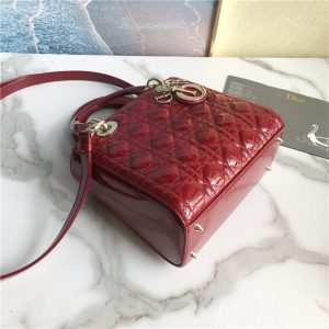 Medium Lady Dior Bag M0565 Red Patent-4.jpg