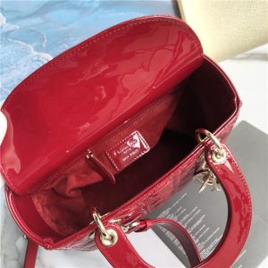 Medium Lady Dior Bag M0565 Red Patent-7.jpg